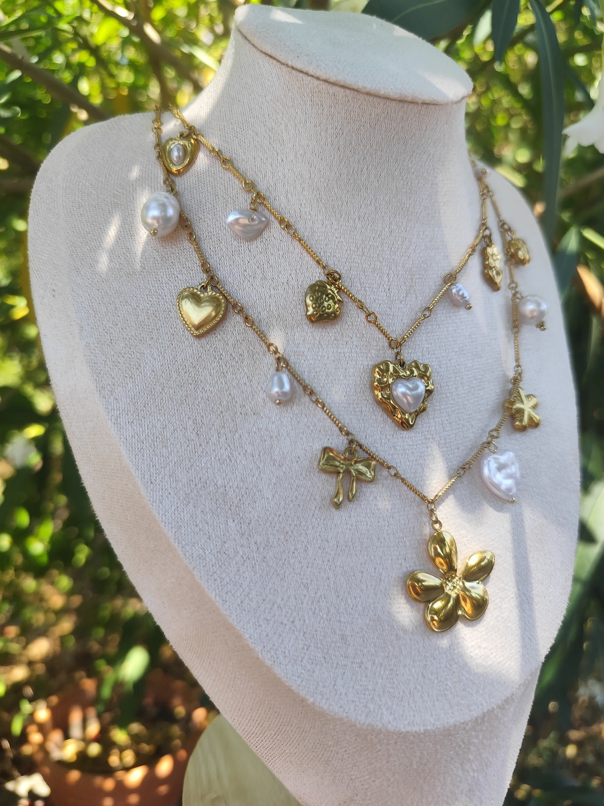 Collier Camélia Perlé