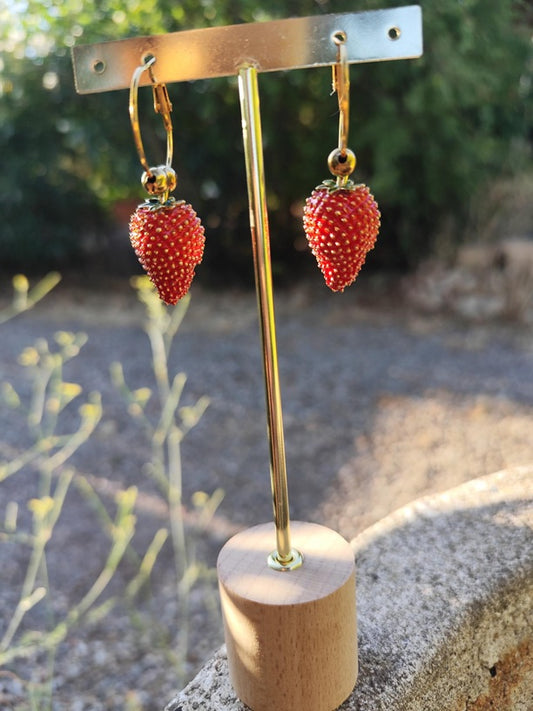 Boucles d'oreilles Jolie fraise