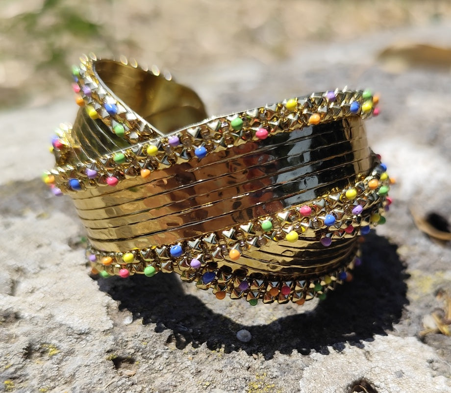 Bracelet manchette Natalia multicolore